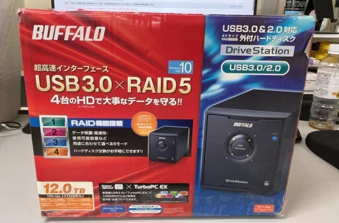 BUFFALO 外付けハードディスク 12TB 動作確認済み