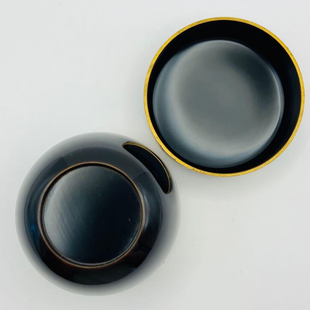 中棗 扇面蒔絵 黒　宗祥　共箱入　茶道具　薄茶器　木製　漆芸　伝統工芸品
