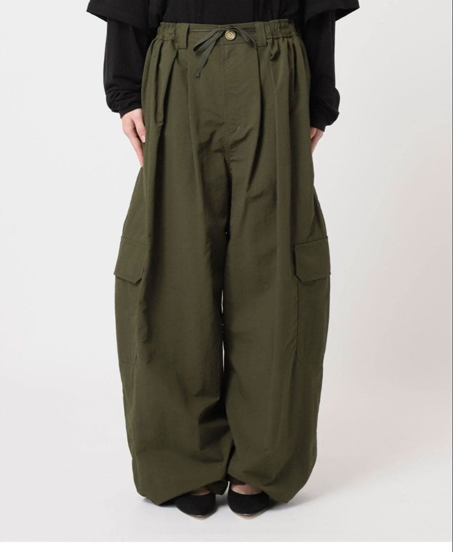 CITYSHOP “O”NYLON WIDE カーゴパンツ　　カーキ　36