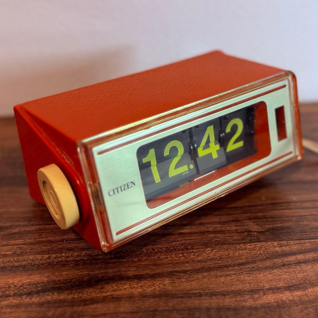 【メンテ済み・動作正常】CITIZENパタパタ時計 リーフタイム014