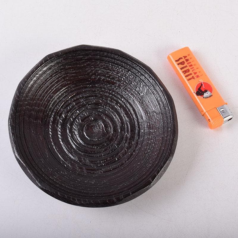 煎茶道具　漆芸家　村瀬治兵衛作　本漆　沢栗　茶托　五客　V　R8903