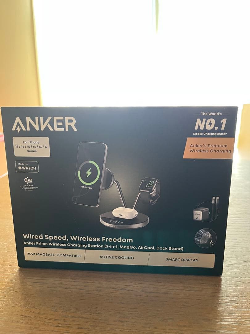 新品Anker Prime 3-in-1 ワイヤレス充電ステーション MagGo