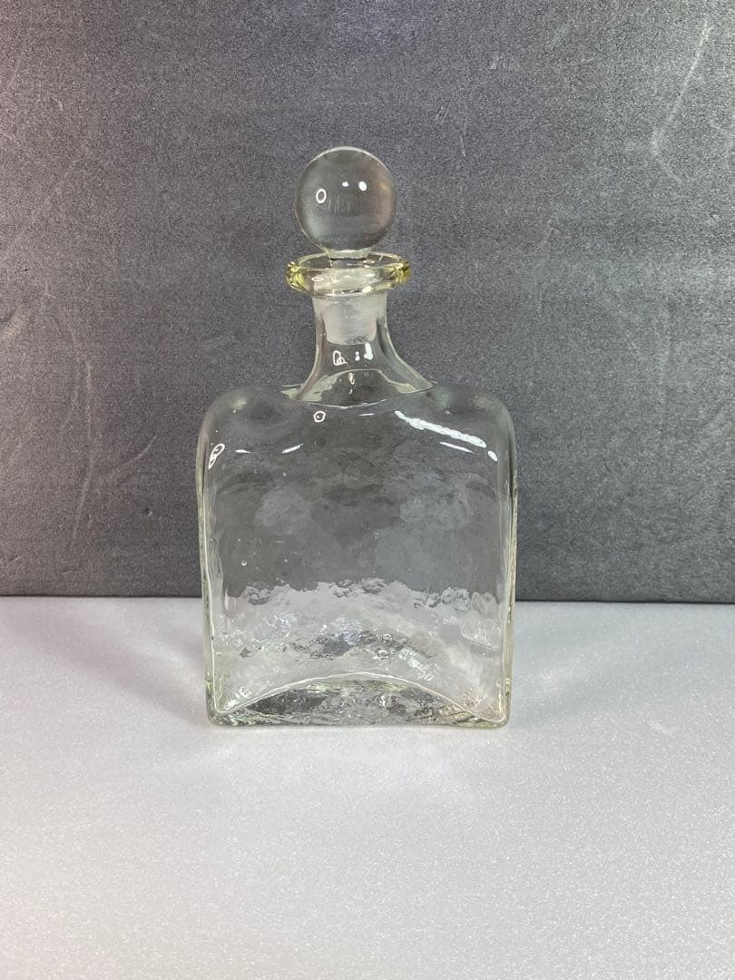 倉敷ガラス　小谷眞三　民藝　民芸　デキャンタ　角瓶　吹きガラス