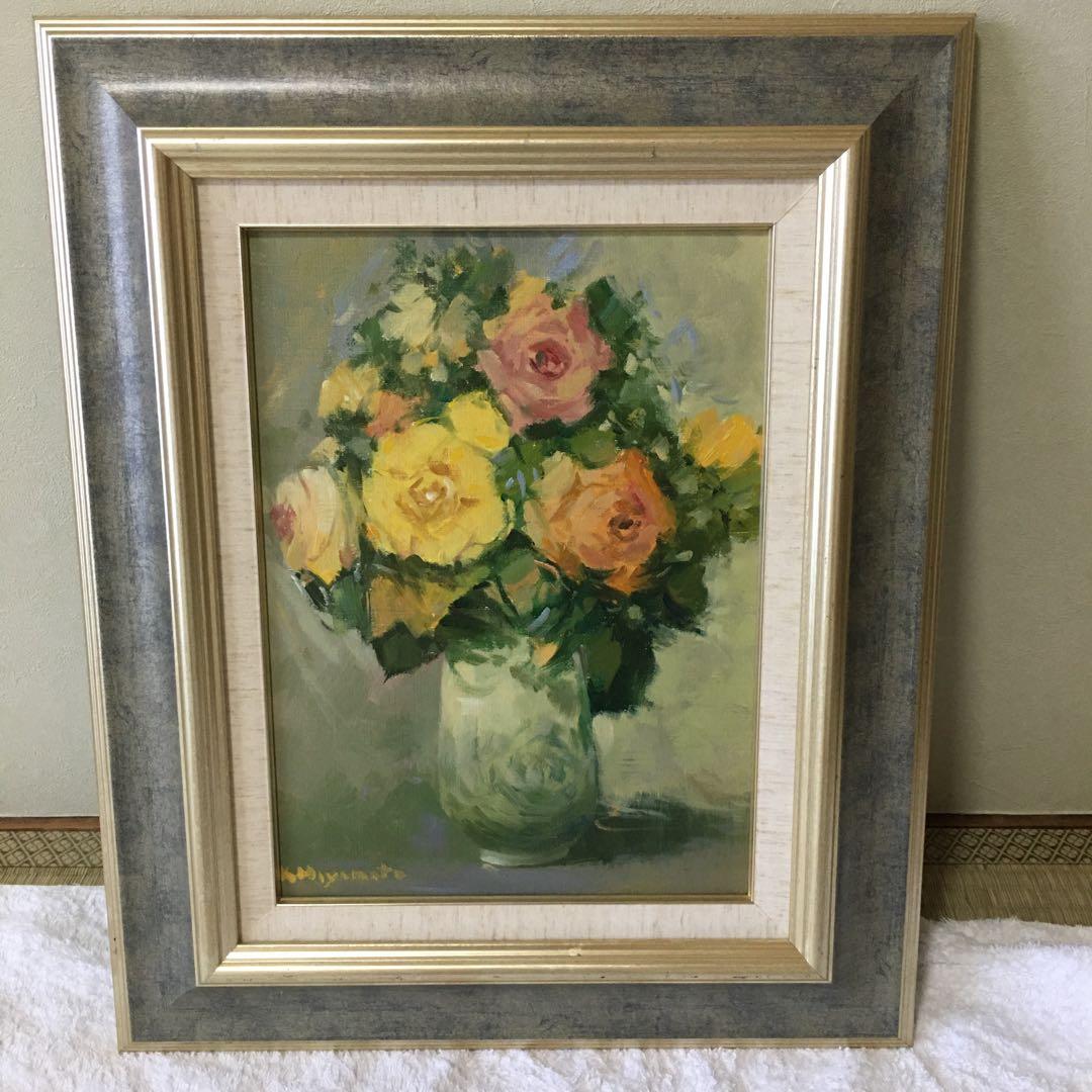 油絵手描き作品花