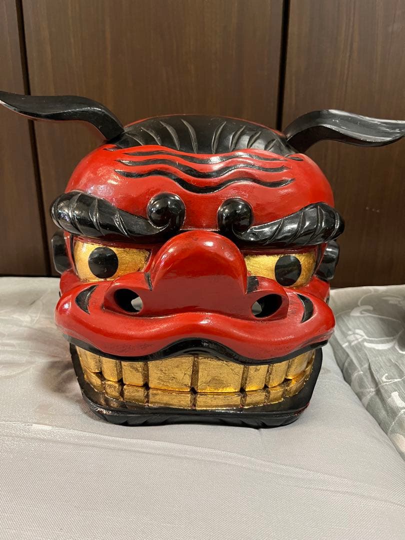 【阿吽の獅子頭】獅子舞　開閉式　雌雄ペア　縁起物