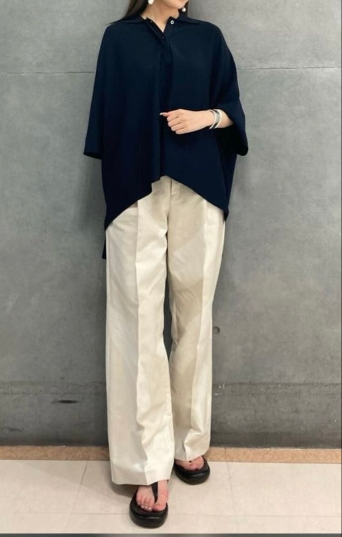 <美品> アドーア クリアドライニットポロ