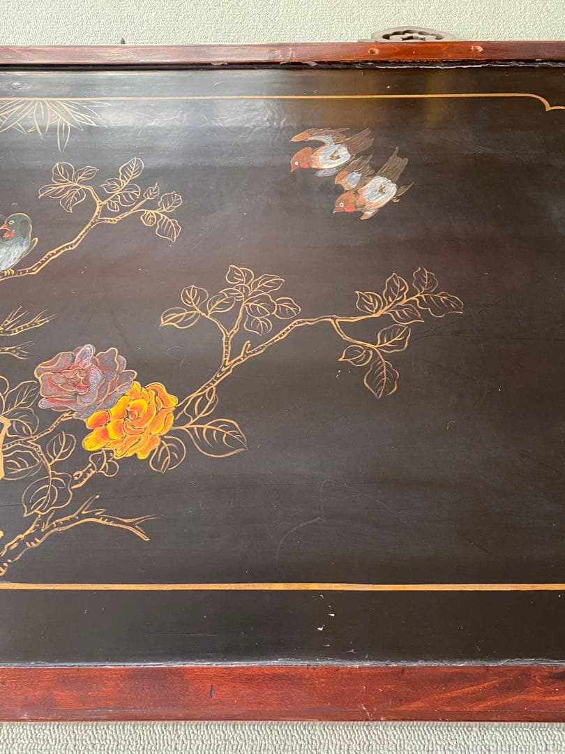 中国　アンティーク　「蘇武牧羊」　壁掛け