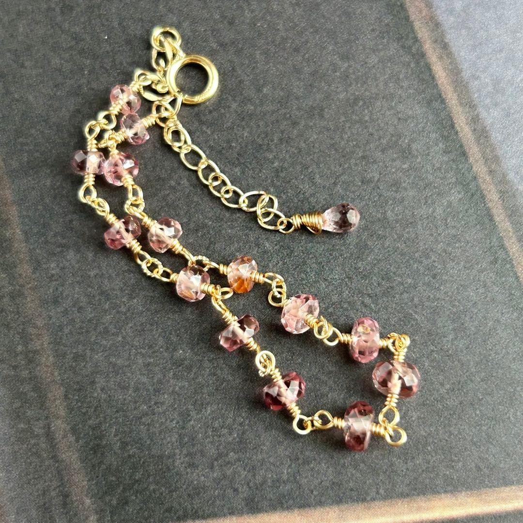 専用✳︎14kgf マラヤガーネット　ドラゴンガーネット　ブレスレットとピアス