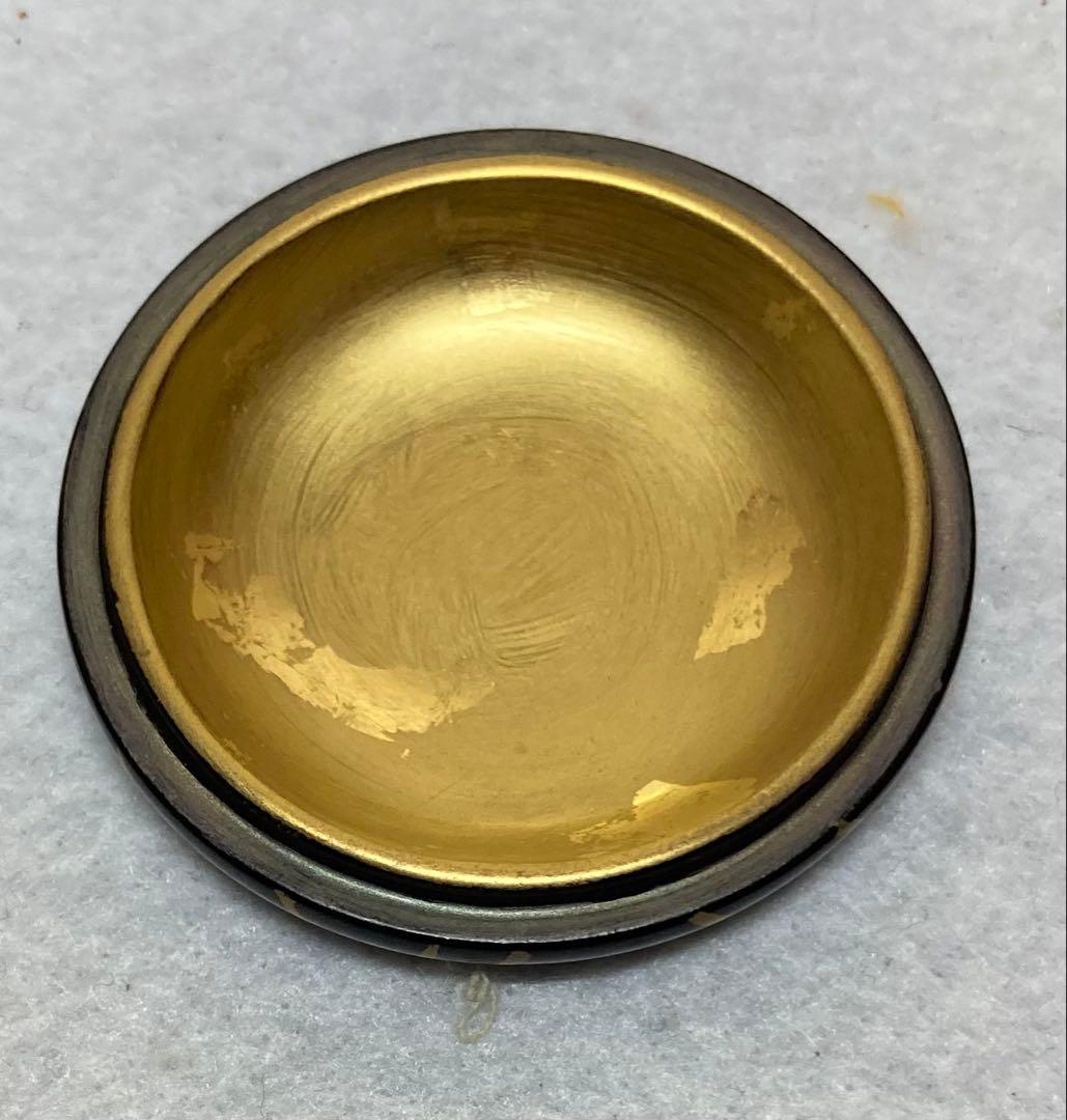 B432h 「蛍蒔絵 丸香合」井口海仙箱書　在判　木製黒漆塗　香道具　茶道具