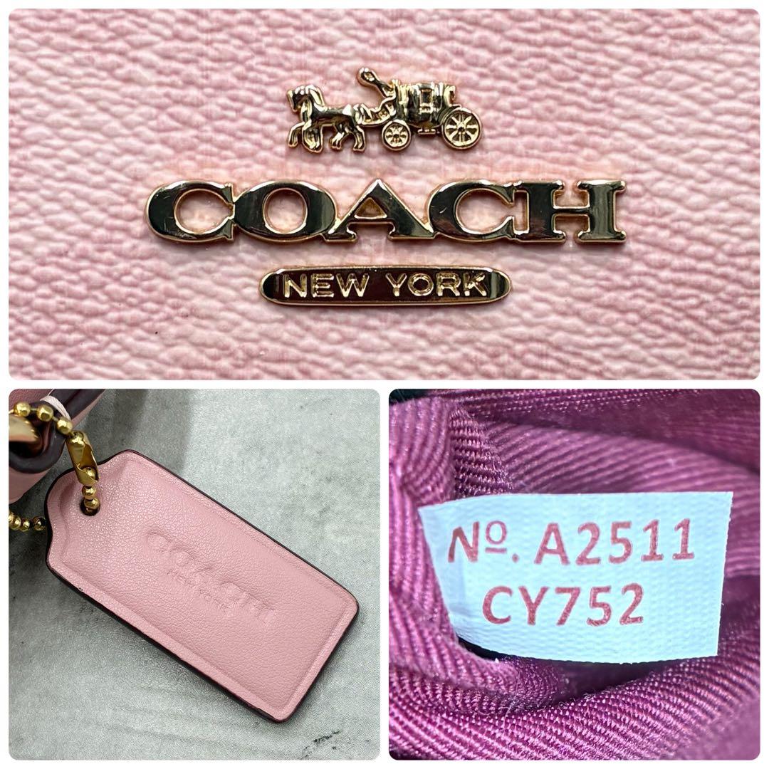 ✨極美品✨コーチ　ジェイミー　カメラバッグ 2way レザー　ファスナー　ピンク