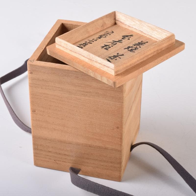 ココ　萩焼　大谷桂仙作　茶入　仕覆付　紫野　小堀卓巌極め箱　V　7381