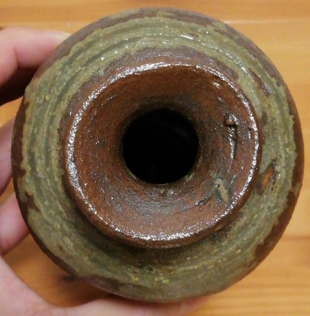 鈴木五郎作　灰釉　徳利　共箱　略歴付　酒器