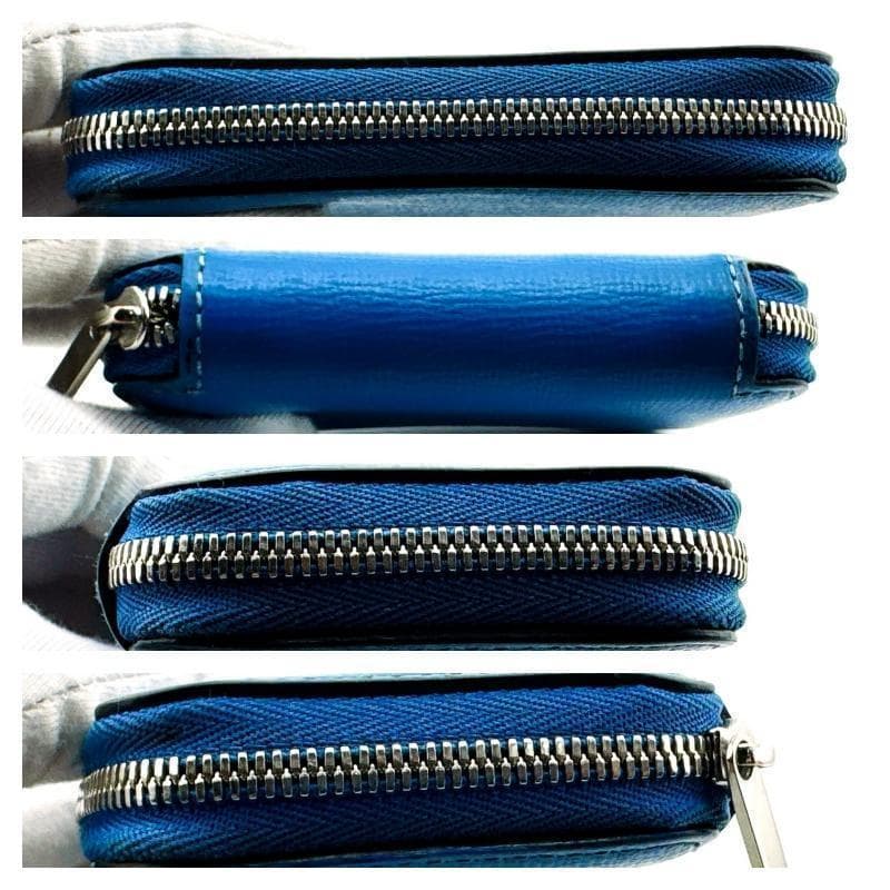 【即購入OK・正規品】Valextra ブルー ジップウォレット レザー 財布★