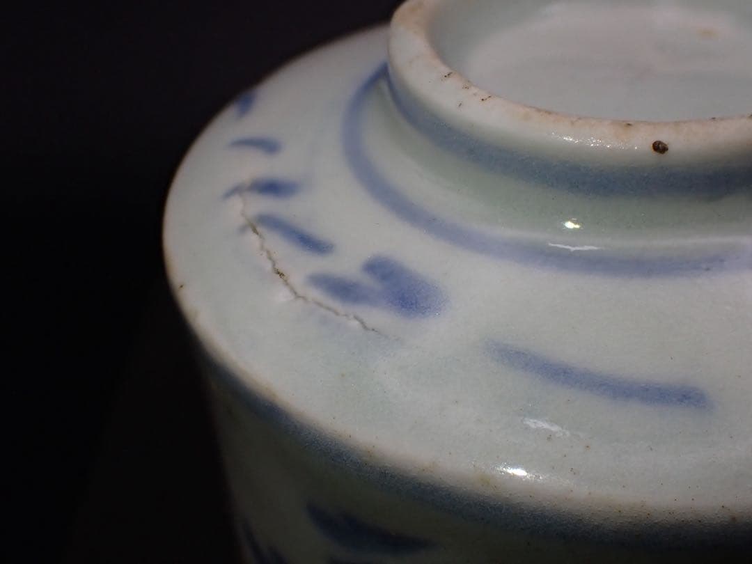 青４　完品　古伊万里　撫子の図　江戸中期