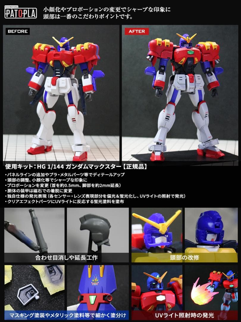 【頭部・スタイル改修】HG 1/144 ガンダムマックスター 完成品