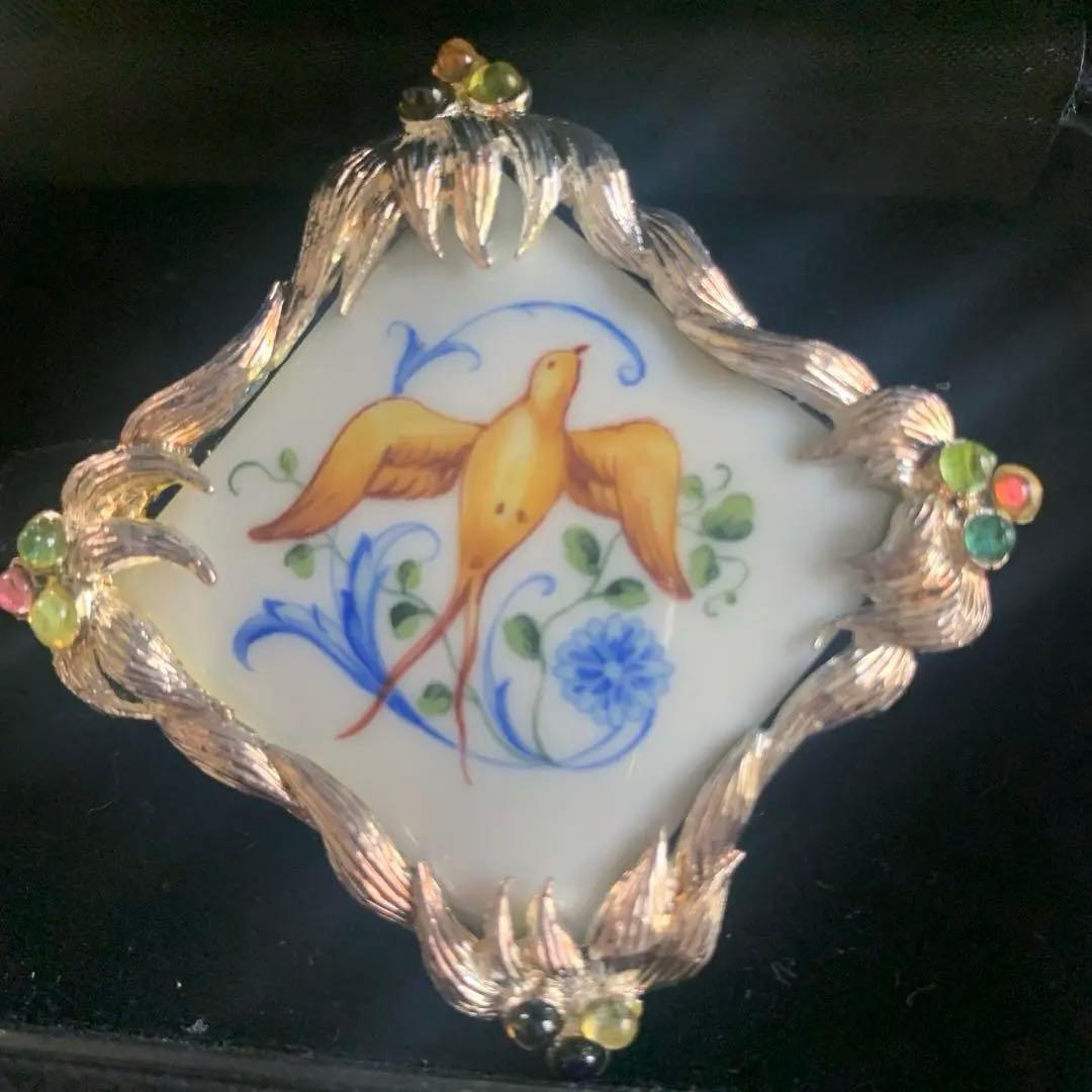 大幅お値下げ✤希少✤アウガルテン インペリアルガーデン ブローチ (ケース付き)