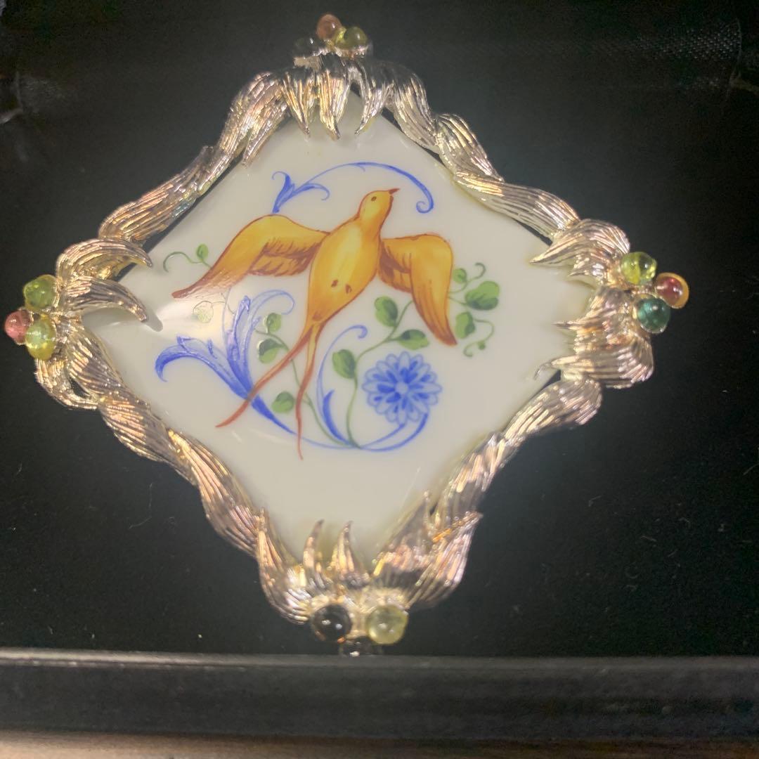 大幅お値下げ✤希少✤アウガルテン インペリアルガーデン ブローチ (ケース付き)