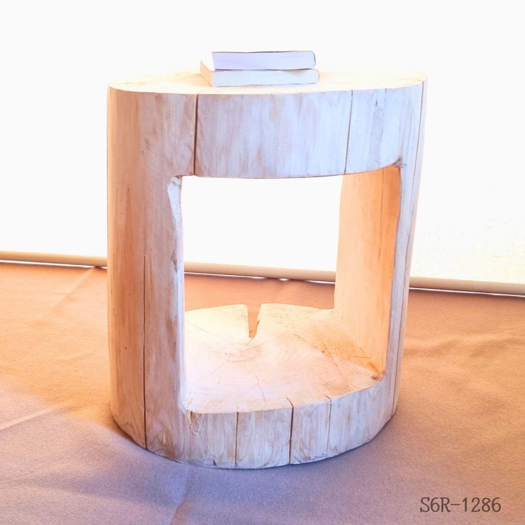 セール品 天然アロマひのき くり抜き 丸太スツール オーガニック 特大