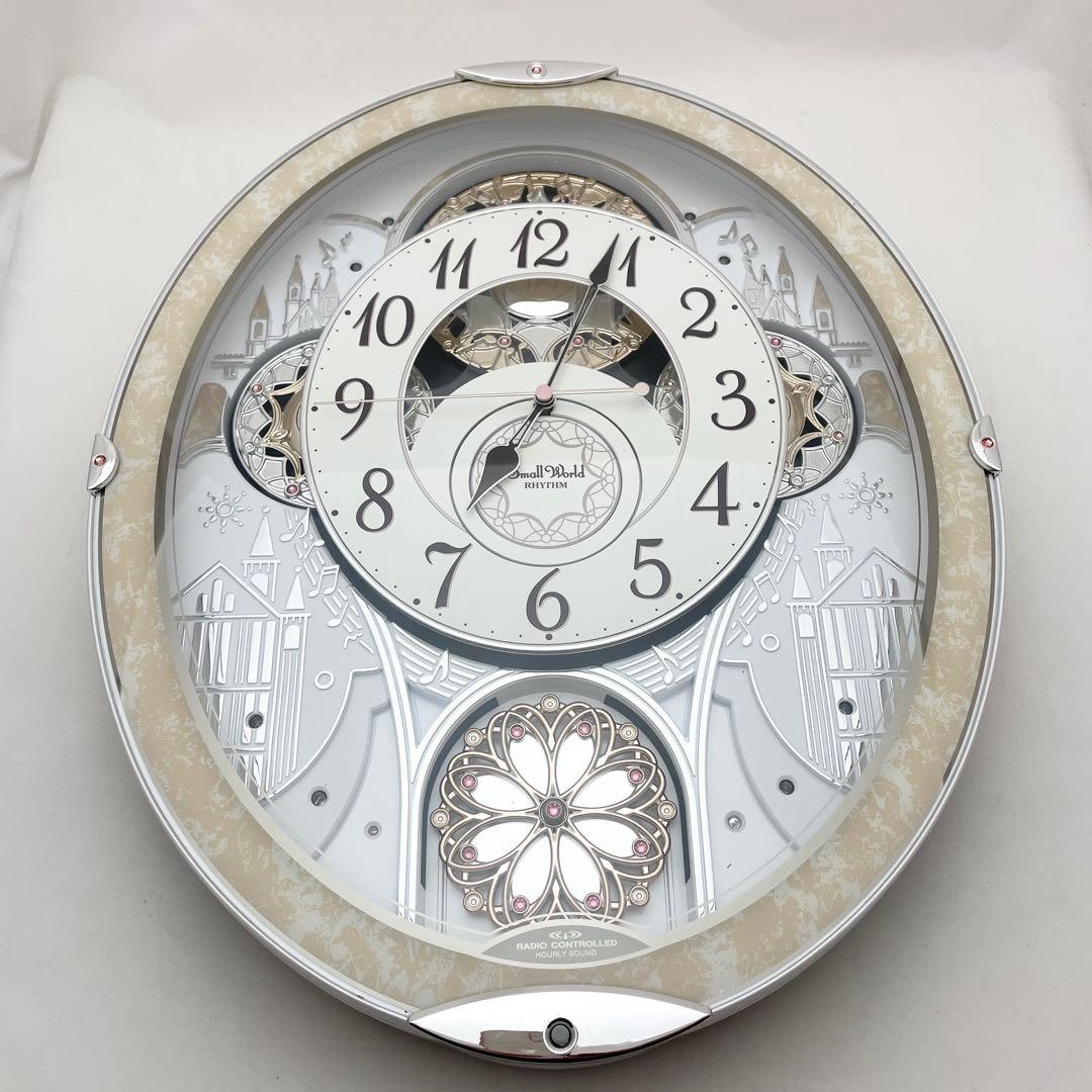 電波からくり時計 スモールワールド 8MN407RH リズム 動作確認済 美品