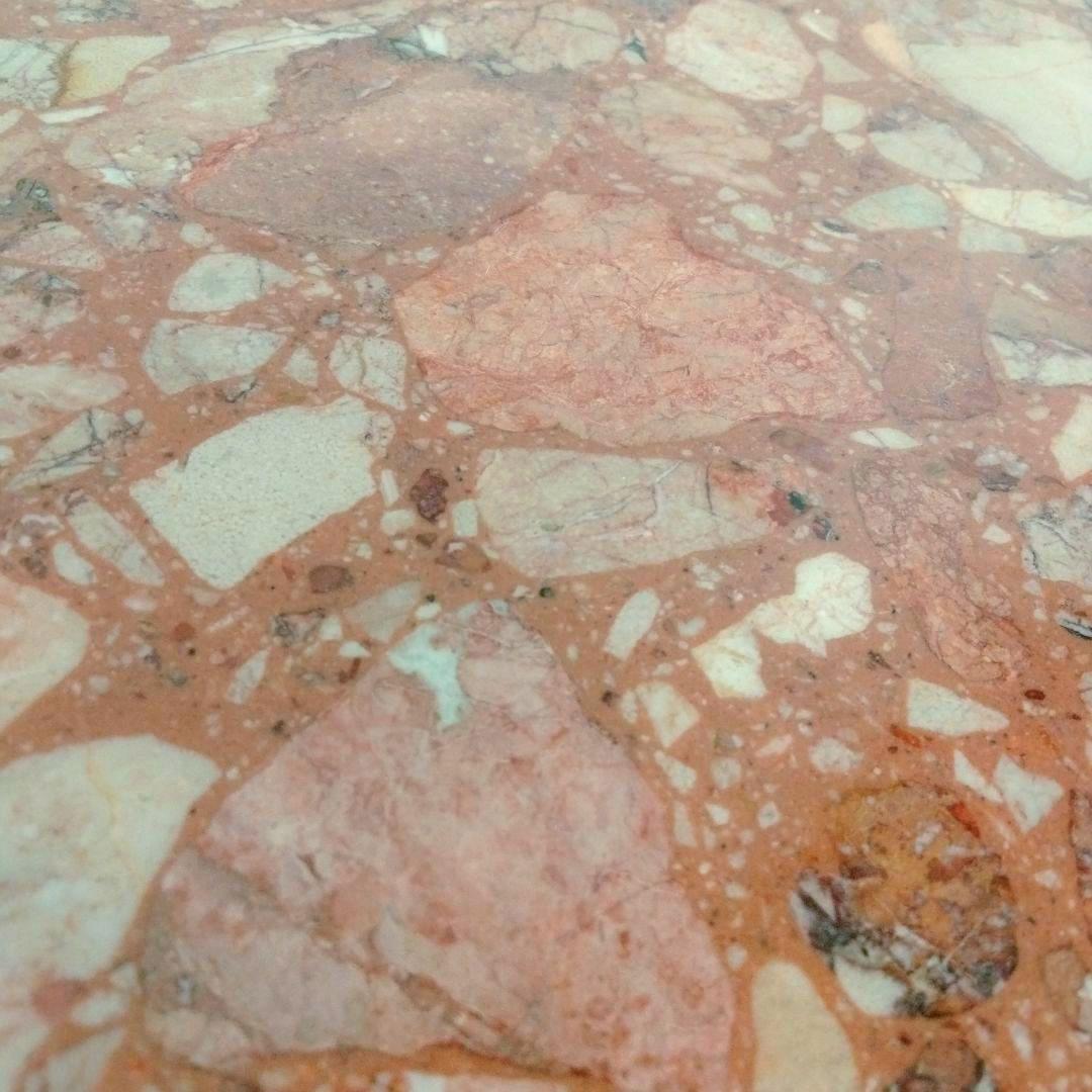 アンティーク大理石 サイドテーブル 猫足花彫刻