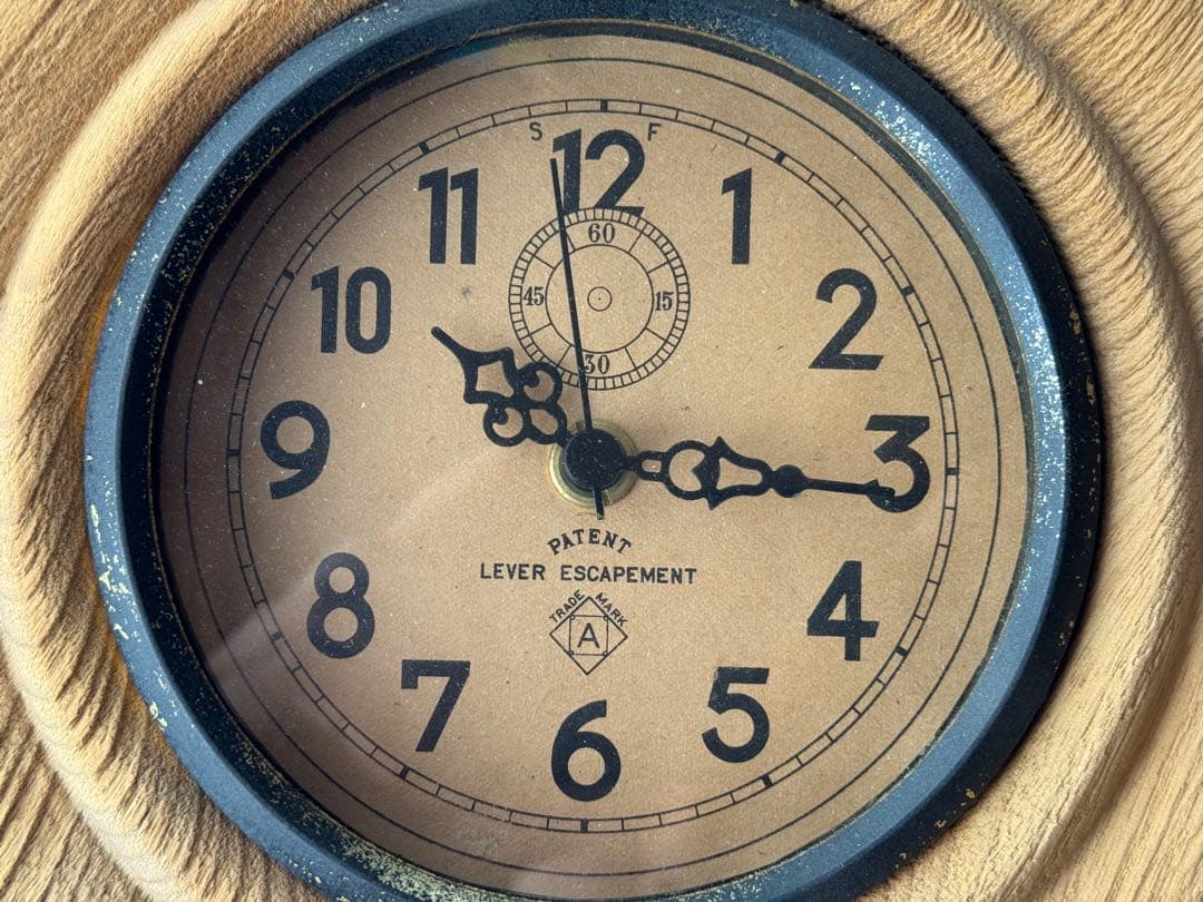 木製 円形 掛時計 古道具 アンティーク ヴィンテージ