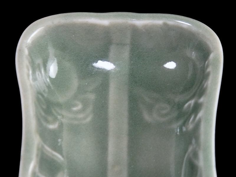 伊万里　瀬戸　青磁　軍配の図　変形豆皿　2枚　珍品　E667AS-fbsf