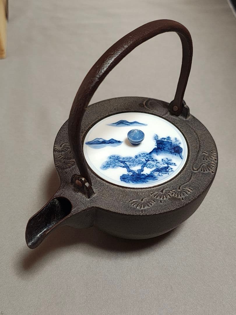 人間国宝 釜師 高橋敬典 造「松地紋 銚子」