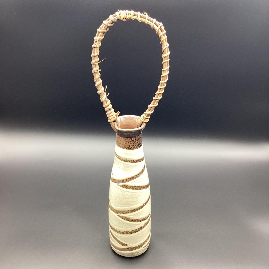 小石原焼　花入れ　つる手花入　箱無し