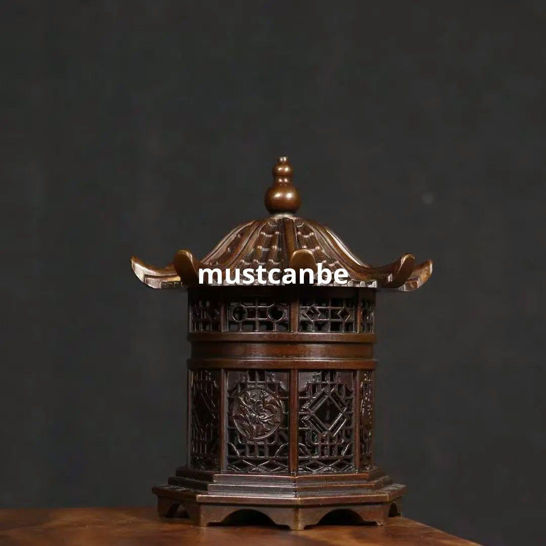 銅製 蘇工 宮灯 燭台 薫香炉 香道具 装飾品 工芸品 美術品 置物