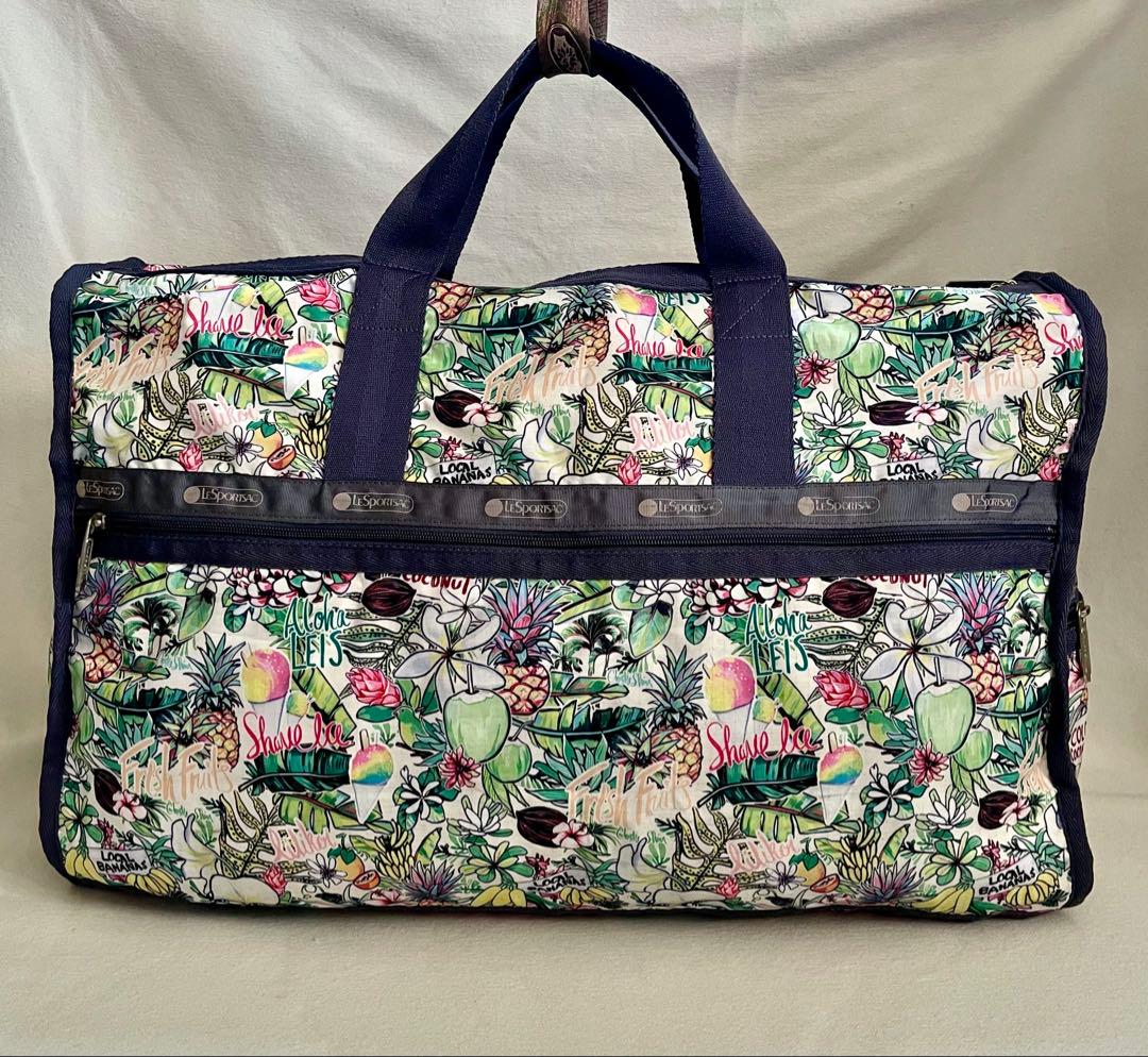 ハワイ限定　クリスティシン.コラボ　アロハマーケット柄　ラージボストンバッグ