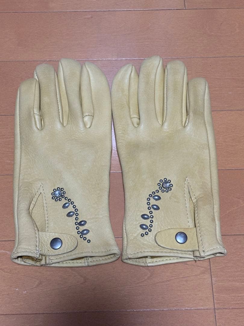 ほぼ新品！Schott ショット×HTC スタッズ　グローブTANカラーLサイズ