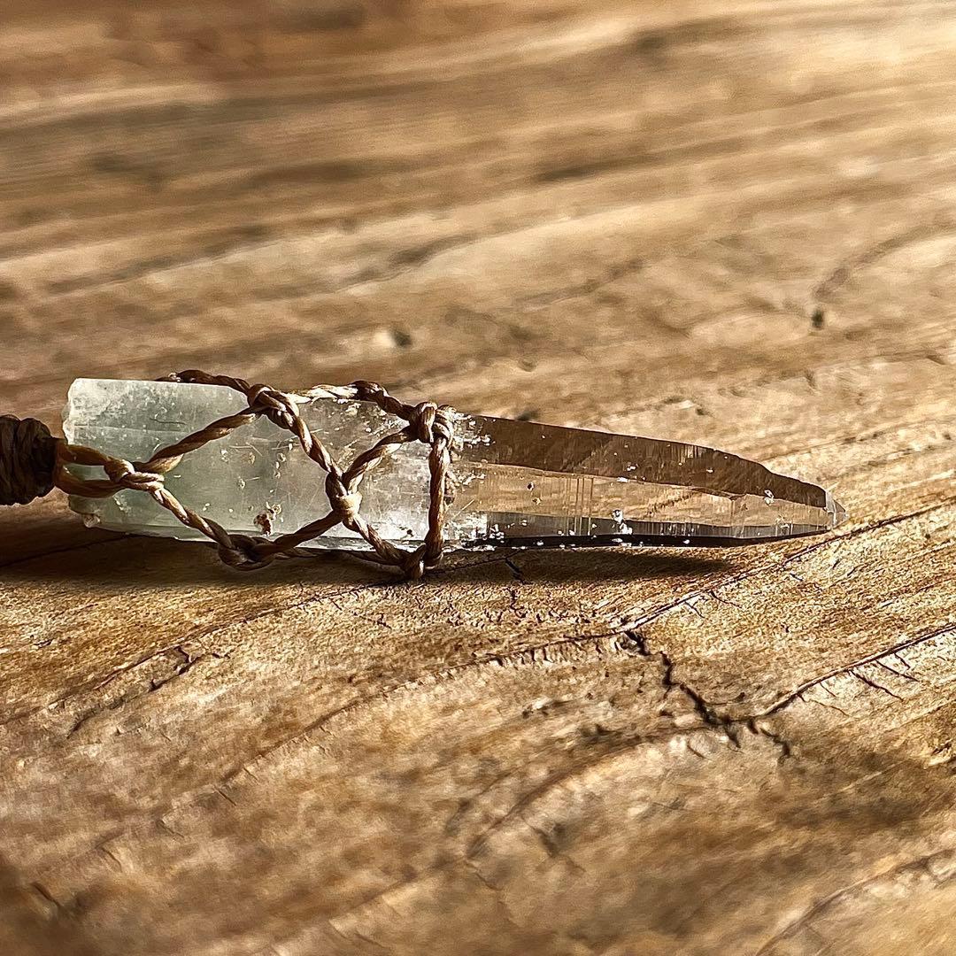 ヒマラヤ水晶 ガネッシュヒマール ＊ マクラメネックレス ペンダント 21