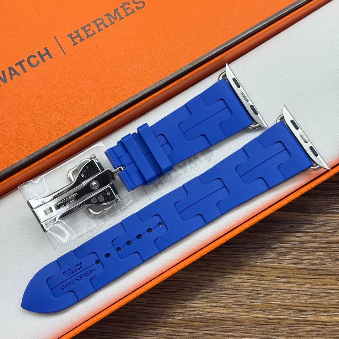 2802 未使用　希少品　Apple Watch エルメス　ブルー　キリム