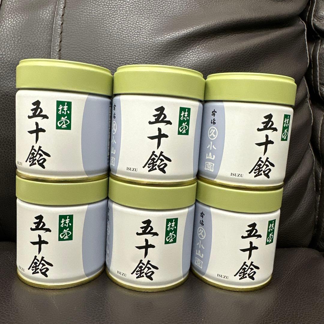 【送料無料】抹茶・五十鈴（丸久小山園）40ｇ缶入り×6本