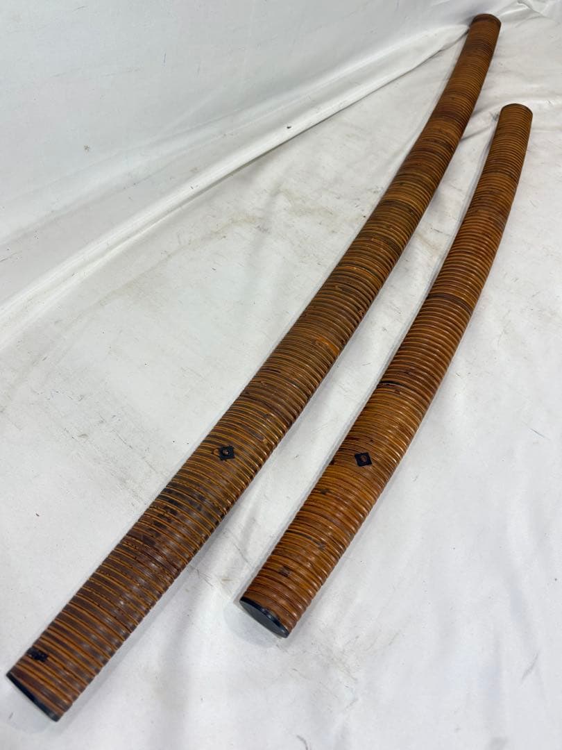 時代 武具 模造刀/100cm 68cm曲刀2本 木製鞘/