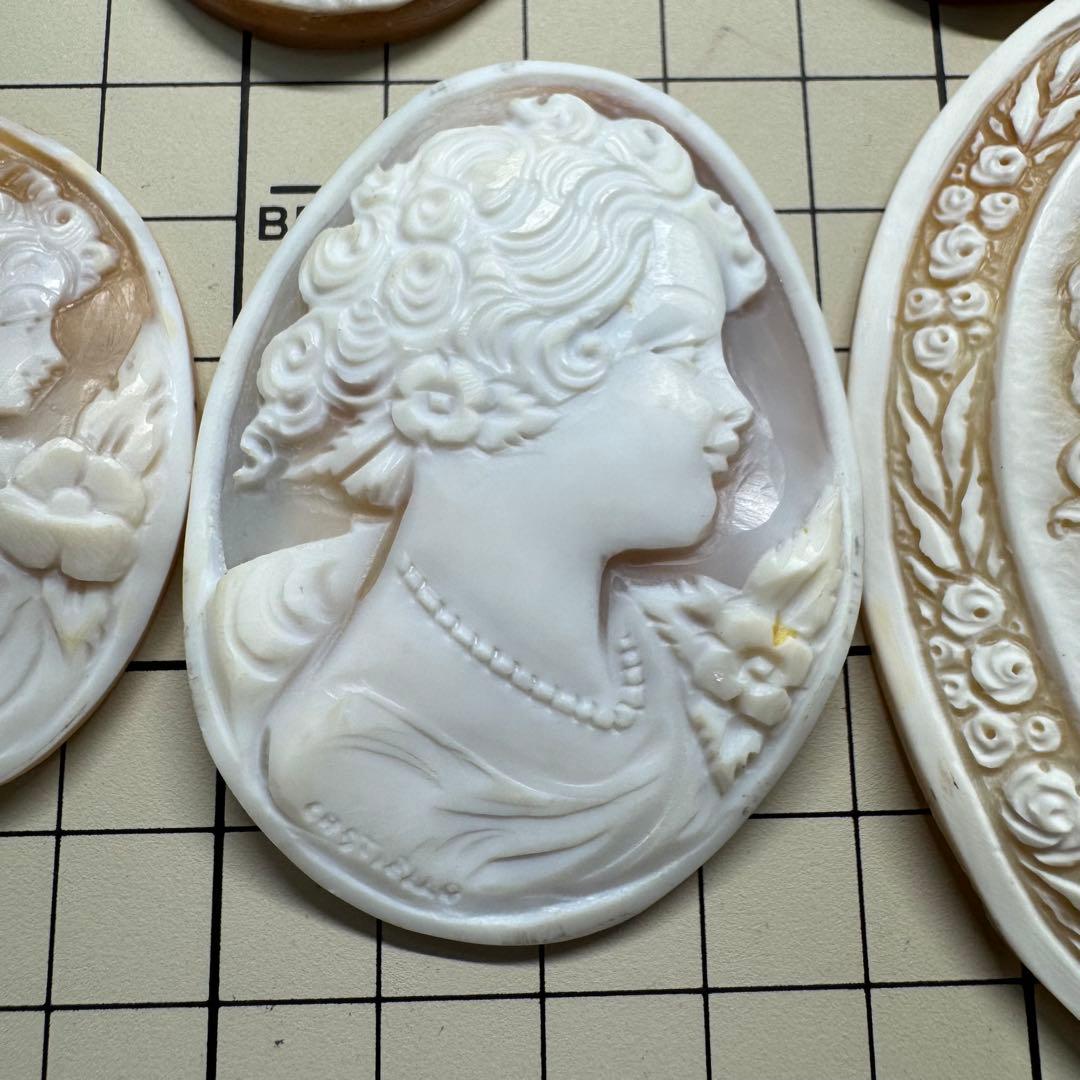 カメオ　１０点セット　ハンドメイド　シェル　刻印あり