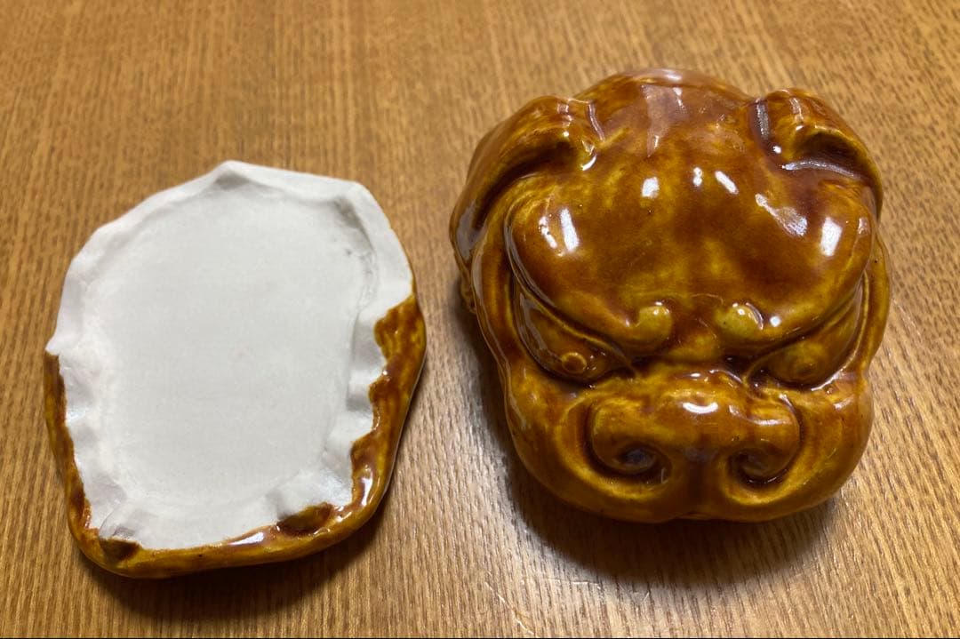 朝倉文夫 / 獅子頭 / 師子頭/香合 / 九谷焼 / 共箱 /共布/東洋ロダン