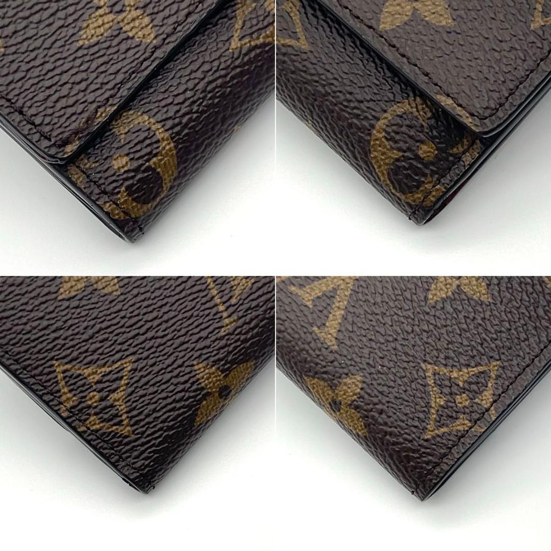 極美品★LV モノグラム 三つ折り財布 小銭入れ無し コンパクト スリム