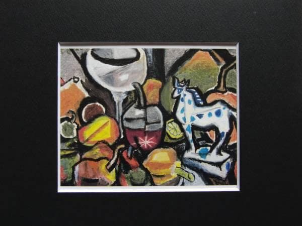 朝井 閑右衛門、静物、希少画集画、新品高級額、額装付、状態良好、油彩 風景