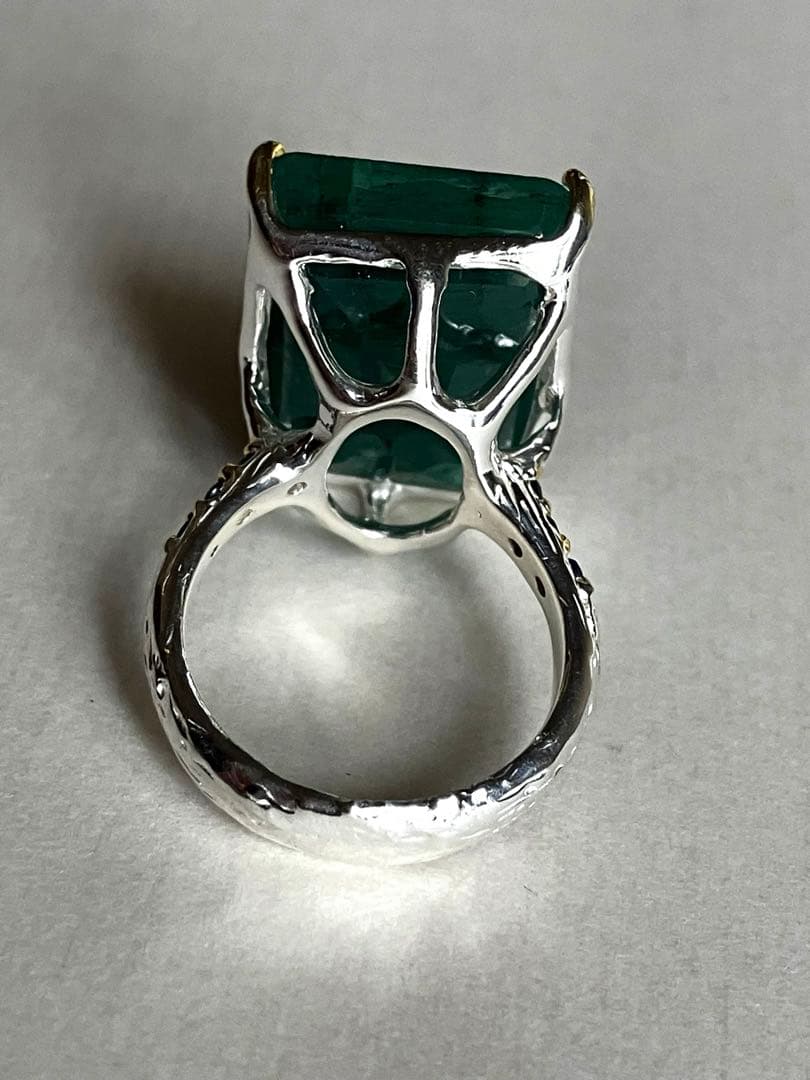 訳あり32ctグリーンベリルリング・指輪ゴールドK18金ゴールド 匿名配送