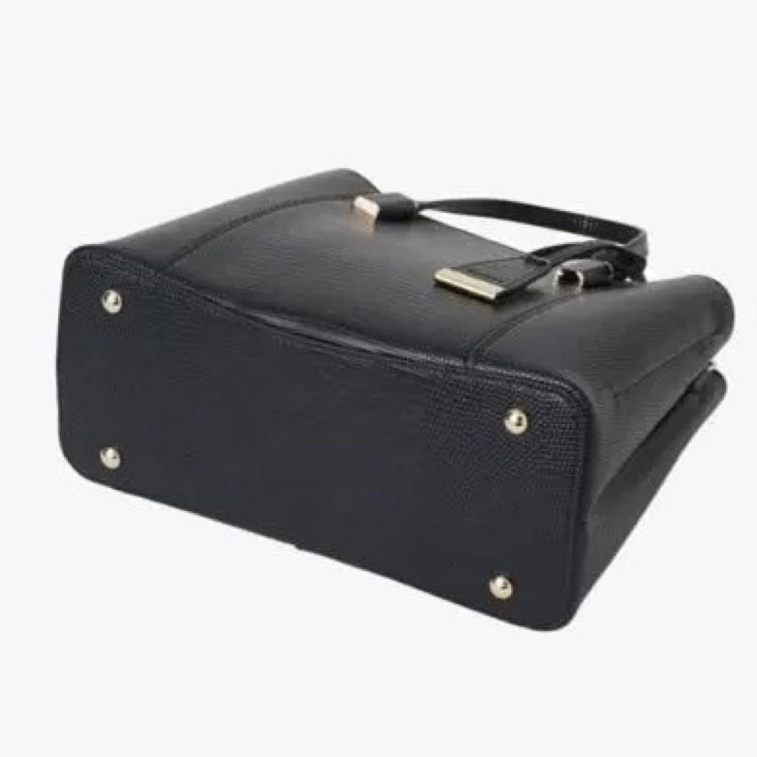 【新品未使用】リザードカタオシゴウヒスムース ハンドバッグ 黒　ダイアナ