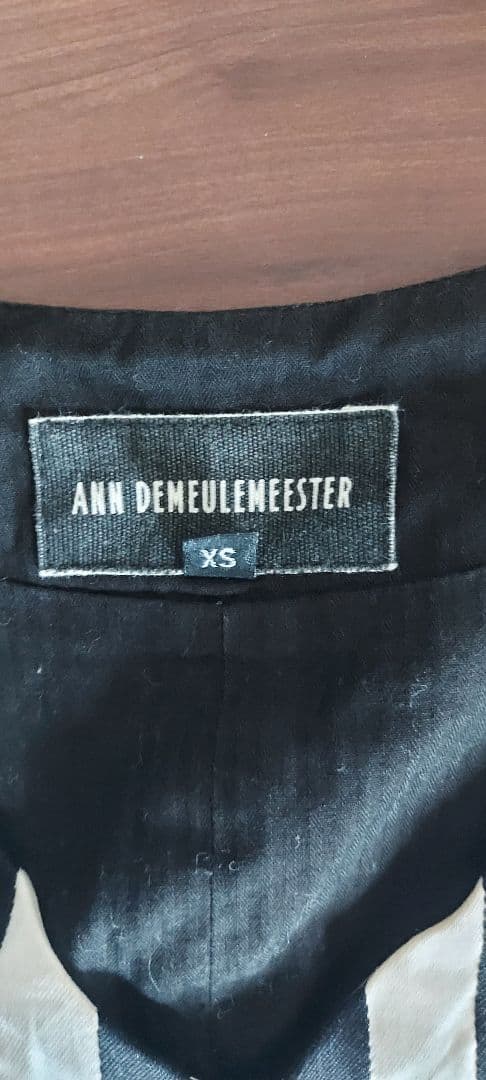 ANN DEMEULEMEESTER 2014SS ストライプジレ XS