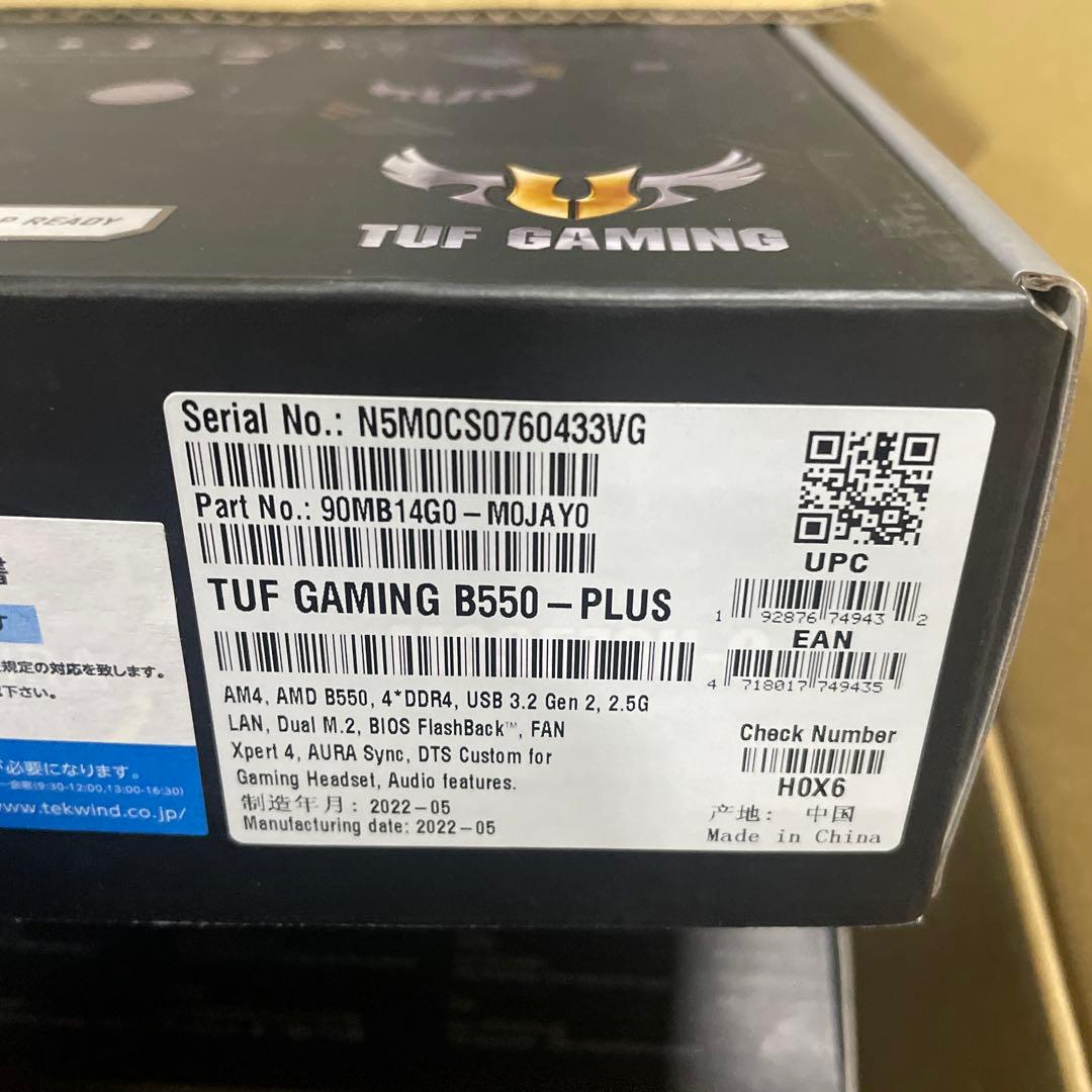 ASUS AMD マザーボード TUF GAMING B550-PLUS 6 点