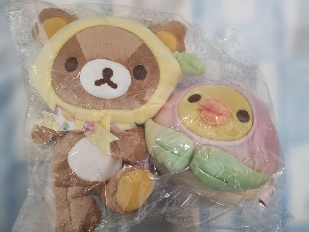 未使用 未開封 リラックマとキイロイトリのフルーツなかよしぬいぐるみ