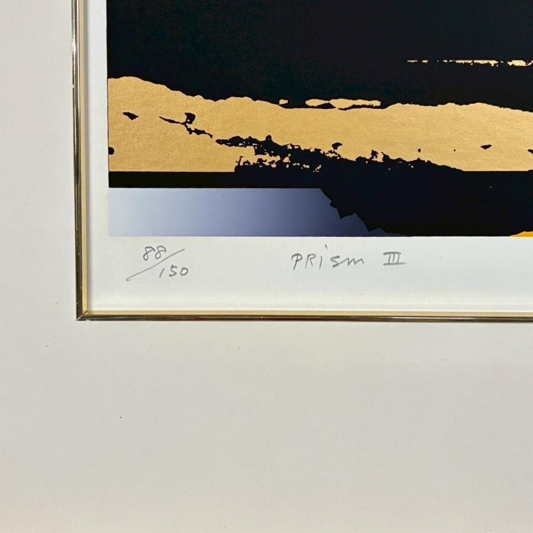 沢田哲郎「PrismⅢ」シルクスクリーン 1988年作 直筆サイン入り 額縁入り