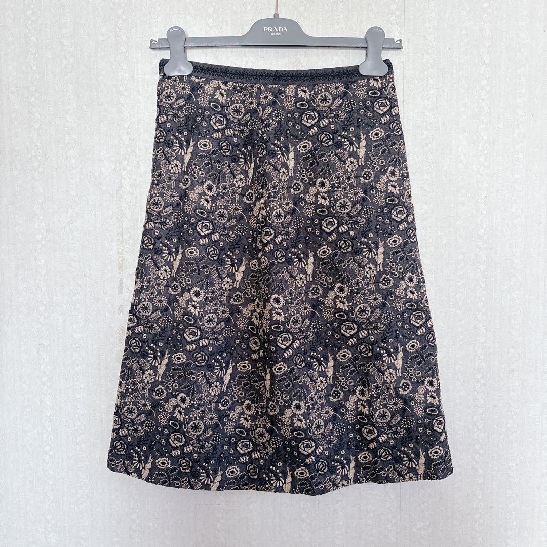 【希少】mina perhonen celebrate 総刺繍 スカート 日本製