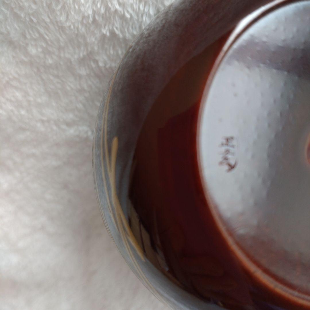 竹平棗　梅松絵　鵬雲斎お家元好　鵬雲斎お家元花押在判・箱書　正玄造　共箱　外箱付