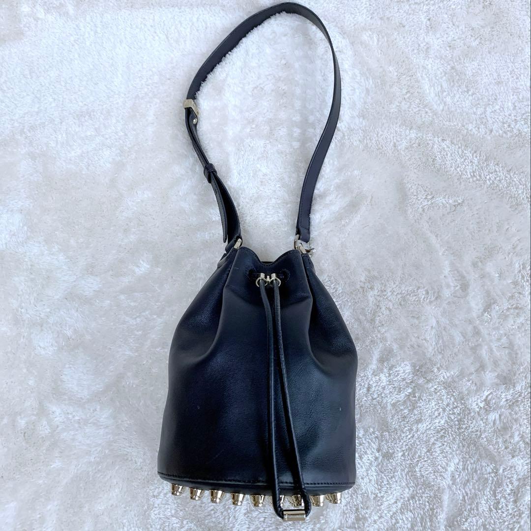 【KEIKO】アレキサンダーワン ゴールドスタッズ ショルダー バッグ 黒