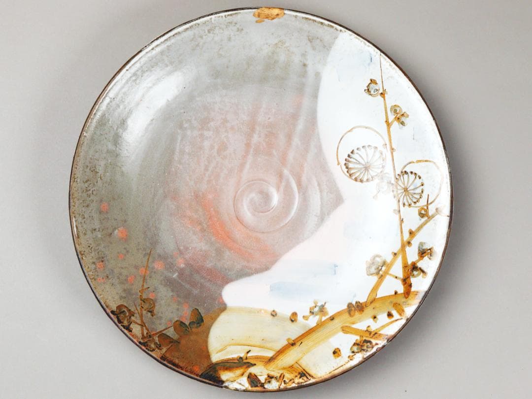 乾山 梅絵 尺三寸皿 飾り皿 大皿