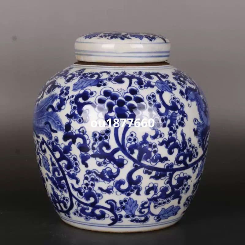 清康煕青花纏枝麒麟紋茶壺 景徳鎮 陶磁器 装飾品 現代工芸品 美術品 置物